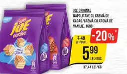 Mega Image Joe Original napolitane cu cremă de cacao/cremă cu aromă de vanilie Ofertă