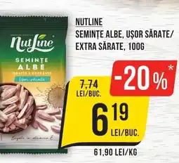 Mega Image NUTLINE Seminţe albe, uşor sărate/ extra sărate Ofertă