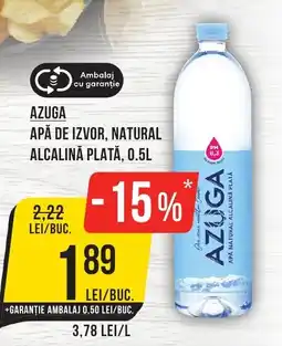 Mega Image AZUGA Apă de izvor, natural alcalină plată Ofertă