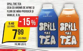 Mega Image SPILL THE TEA Ceai cu aromă de afine și flori de măr/piersică și vanilie Ofertă