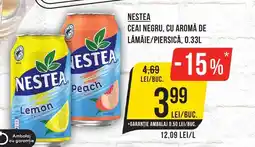 Mega Image NESTEA Ceai negru, cu aromă de lămâie/piersică, Ofertă