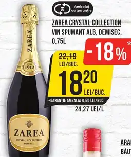 Mega Image ZAREA CRYSTAL COLLECTION Vin spumant alb, demisec Ofertă