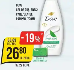 Mega Image DOVE Gel de duş, fresh care/gentle pamper Ofertă