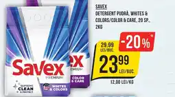 Mega Image SAVEX Detergent pudră, whites & colors/color & care Ofertă