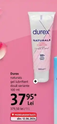 DM DUREX naturals gel lubrifiant Ofertă