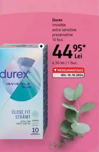 DM DUREX invisible extra sensitive prezervative Ofertă