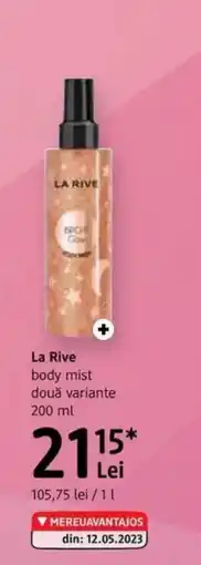 DM LA RIVE body mist Ofertă