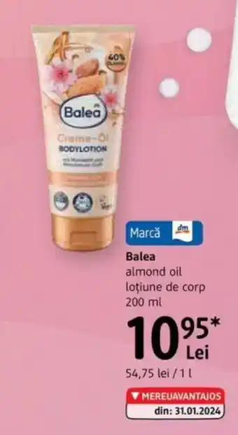 DM BALEA almond oil loţiune de corp Ofertă