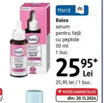 DM BALEA serum pentru faţă cu peptide Ofertă