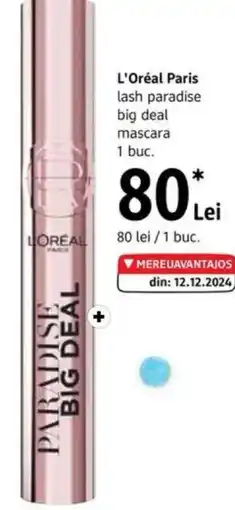 DM L'OREAL PARIS lash paradise big deal mascara Ofertă