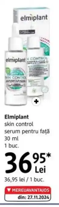 DM ELMIPLANT skin control serum pentru faţă Ofertă