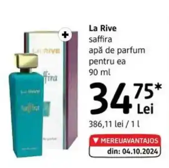 DM LA RIVE saffira apă de parfum pentru ea Ofertă