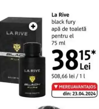 DM LA RIVE black fury apă de toaletă pentru el Ofertă