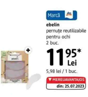 DM EBELIN pernuţe reutilizabile pentru ochi Ofertă