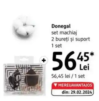 DM Donegal set machiaj 2 bureţi şi suport Ofertă