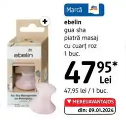 DM EBELIN gua sha piatră masaj cu cuarţ roz Ofertă