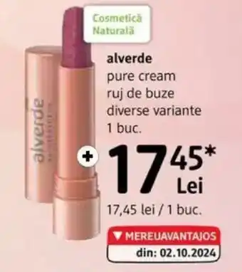 DM ALVERDE pure cream ruj de buze Ofertă