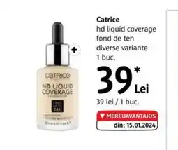 DM CATRICE hd liquid coverage fond de ten Ofertă