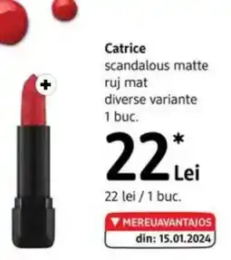 DM CATRICE scandalous matte ruj mat Ofertă