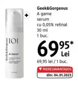 DM Geek &Gorgeous A game serum cu 0,05% retinal Ofertă