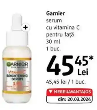 DM GARNIER serum cu vitamina C pentru faţă Ofertă