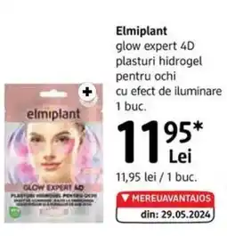 DM ELMIPLANT glow expert 4D plasturi hidrogel pentru ochi cu efect de iluminare Ofertă