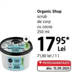 DM Organic Shop scrub de corp cu cocos Ofertă