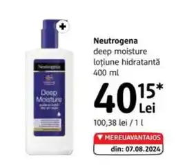 DM NEUTROGENA deep moisture loţiune hidratantă Ofertă