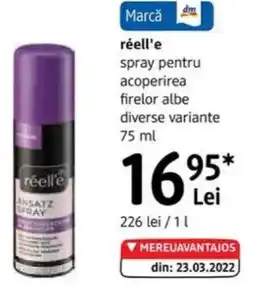 DM REELL'E spray pentru acoperirea firelor albe Ofertă