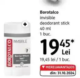 DM BOROTALCO invisible deodorant stick Ofertă