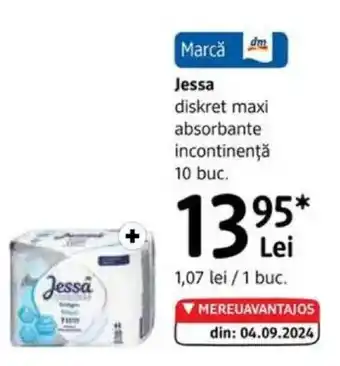 DM JESSA diskret maxi absorbante incontinenţă Ofertă