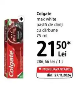 DM COLGATE max white pastă de dinți cu cărbune Ofertă