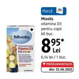 DM MIVOLIS Vitamin D3 pentru copii Ofertă