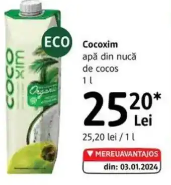 DM COCOXIM apă din nucă de cocos Ofertă