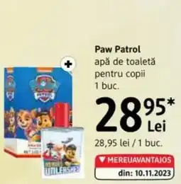 DM Paw Patrol apă de toaletă pentru copii Ofertă