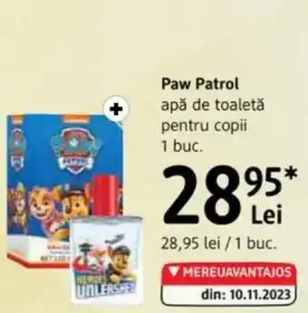 DM Paw Patrol apă de toaletă pentru copii Ofertă