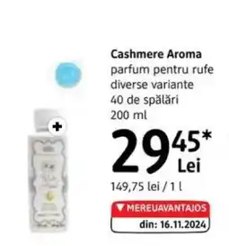 DM Cashmere Aroma parfum pentru rufe Ofertă