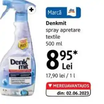 DM DENKMIT spray apretare textile Ofertă