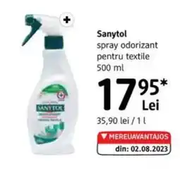 DM SANYTOL spray odorizant pentru textile Ofertă