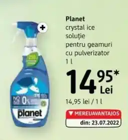 DM Planet crystal ice soluţie pentru geamuri cu pulverizator Ofertă