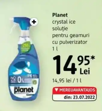 DM Planet crystal ice soluţie pentru geamuri cu pulverizator Ofertă