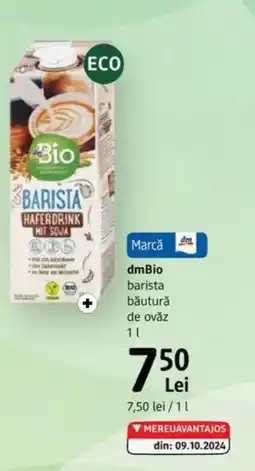 DM DMBIO barista băutură de ovăz Ofertă