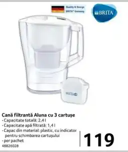 Selgros Canǎ filtrantǎ Aluna cu 3 cartuse Ofertă