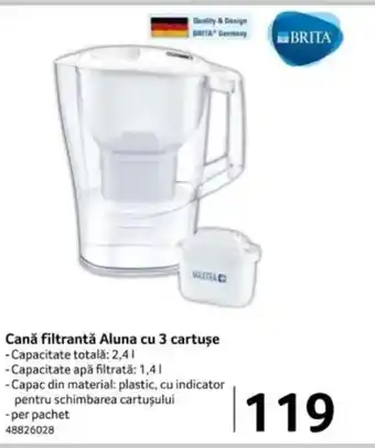 Selgros Canǎ filtrantǎ Aluna cu 3 cartuse Ofertă