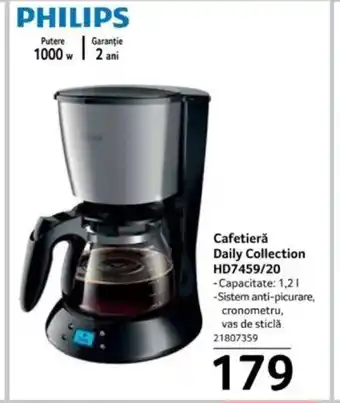 Selgros PHILIPS Cafetieră Daily Collection HD7459/20 Ofertă