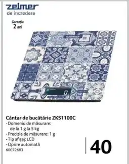 Selgros Cântar de bucătărie ZKS1100C Ofertă