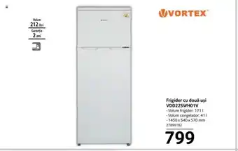 Selgros Frigider cu două uși VDD22SWH01V Ofertă