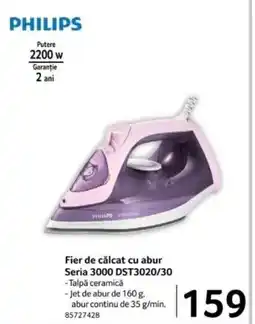 Selgros PHILIPS Fier de călcat cu abur Seria 3000 DST3020/30 Ofertă