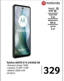 Selgros Telefon MOTO E14 2/64GB GR Ofertă