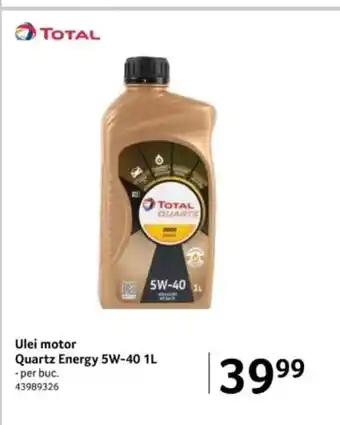 Selgros Ulei motor Quartz Energy 5W-40 Ofertă